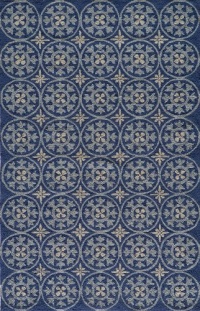 Area Rug 3x5 Rectangle Transitional Blue Color - Momeni Veranda Rug from RugPal