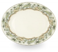 Lenox British Colonial Gold Banded Bone China 16-Inch Oval Platter