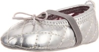 Stuart Weitzman Layette Baby Puffy Ballet Flat (Infant/Toddler),Silver,4 M US Toddler