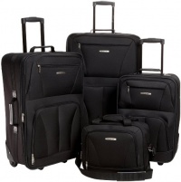 Rockland Luggage Skate Wheels 4 Piece Luggage Set