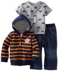 Little Me Baby-Boys Infant Jeep 3 Piece Jacket Set, Blue, 12 Months