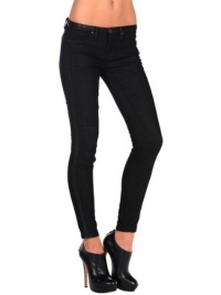 Blank NYC Womens Ankle Skinny with Vegan Leather Tuxedo Stripe - Onyx Shaft - 31