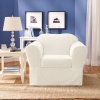 Sure Fit Twill Supreme 2-Piece Chair Slipcover, White