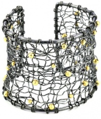 MELINDA MARIA Mesh Collection Gold Beads Cuff