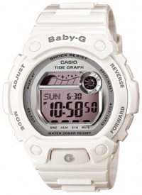 Casio Women's Baby-G BLX103-7 White Resin Quartz Watch with Digital Dial