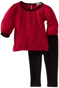 Splendid Littles Baby-Girls  Geo Dot Tunic Set, Raspberry, 18-24