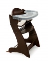 Badger Basket Embassy Wood Baby High Chair with Tray, Espresso