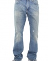 American Rag Jeans, Men's Coolidge Fit Slim Boot Cut Blue (34W X 34L, Oasis Wash)