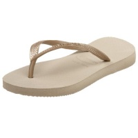 Havaianas Slim Flip Flop (Toddler/Little Kid),Grey/Light Gold,31-32 BR (1-2 M US Little Kid)