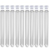 10 Pack - 6-inch, 16x150mm Clear Plastic Test Tubes with Caps