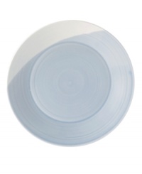 Perfect for every day, 1815 dinner plates from Royal Doulton feature sturdy white porcelain streaked with pale blue for serene, understated style.