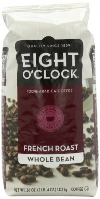 Eight O'Clock Coffee, French Roast Whole Bean, 36-Ounce Bag