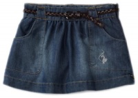 Baby Phat - Kids Girls 2-6x Skort with Braided Belt, Medium Wash, 4