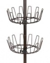 Household Essentials Three-Tier Revolving Shoe Tree Holds 18 Pairs, Bronze