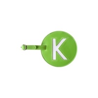 pb travel Leather Initial 'K' Luggage Tag