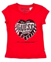 Guess Sweet T T-Shirt (Sizes 7 - 16) - red, 10/12