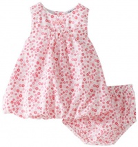 Calvin Klein Baby-girls Newborn Sleeveless Dress With Panty, Pink Print, 0-3 Months