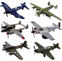 InAir WWII Planes 6 Piece Set with Aircraft ID Guide - Assortment 1