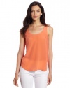 French Connection Women's Chelsea Silk Top, Orange, 6