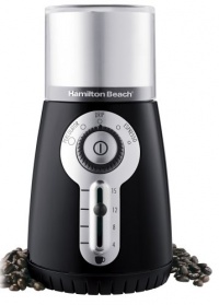 Hamilton Beach 80374 Custom Grind Hands-Free Coffee Grinder, Black