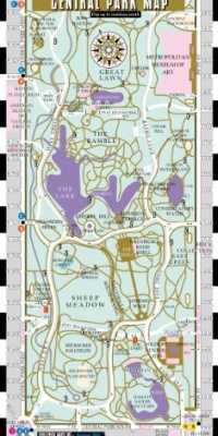 Streetwise Central Park Map - Laminated Pocket Map of Central Park, New York - Folding wallet size map for travel