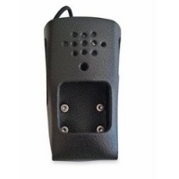 2-Way Radio Holster, Leather, 2-3/4x1-3/4x4-3/4, Black