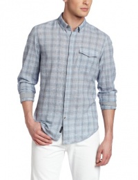 Calvin Klein Jeans Men's Mirror Plaid Long Sleeve Woven