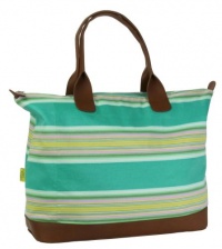 Amy Butler for Kalencom Marni Duffle Bag without Ribbon - Flatweave Stripe Emerald