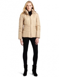 Calvin Klein Women's Basic Short Down Jacket, Khaki, Large