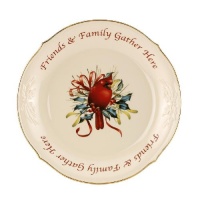 Lenox Winter Greetings Friends & Family Gather Here Dessert Platter