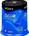 Sony DVD+R 4.7 GB Recordable Storage Spindle - 100 Disc