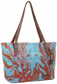 The SAK Sakroots Artist Circle Medium Satchel,Water Nation Coral,One Size