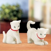 Ivory Cats 2-piece Figurine Set by Lenox