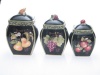 Certified International Parisian Fruit Canister Set, 3-Piece