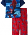 AME Boy's Web Stripe Spiderman 2-Pc Sleepwear Set