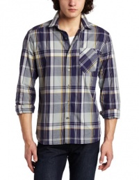 Volcom Men's Ex Factor Plaid Long Sleeve Shirt