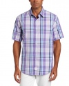 IZOD Men's Short Sleeve Saltwater Poplin Shirt