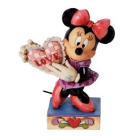 Disney Traditions by Jim Shore Minnie Mouse with Heart Figurine, 4-1/4-Inch