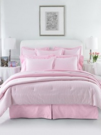 Lauren by Ralph Lauren Bedding; University Pink & White Stripe Oxford Comforter, TWIN