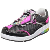 Stride Rite Kids' Glitzy Pets Glamorous Fashion Sneaker,Black/Neon Pink,3 M US Little Kid