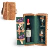 Picnic Time Bacchus Insulated Wine Tote, with Service for 2, Hunter Green