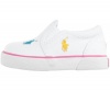 Toddler's Bal Harbour Repeat Slip-On by Ralph Lauren Polo Sport (White-Multi/Color)