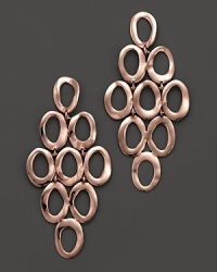 From the Rosé collection, open oval cascade earrings in rose gold. Designed by Ippolita.