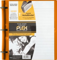 Five Star Flex Hybrid NoteBinder, Customizable Cover, 1-Inch, Orange (72935)