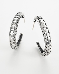 From the Dot collection, silver hoop earrings, designed by John Hardy.