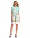 London Times Women's Printed Dress with Bolero