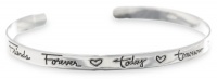 Sterling Silver Friends Forever Today Tomorrow Always Cuff Bracelet