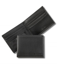 Get into the fold of polished style with this bi-fold wallet from Tasso Elba.