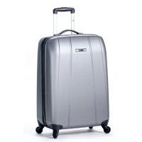 Delsey Luggage Helium Shadow Lightweight Hardside 4 Wheel Spinner, Platinum, 25 Inch