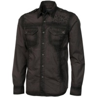 Affliction Wheelman Long Sleeve Button-Up Shirt - Military Green